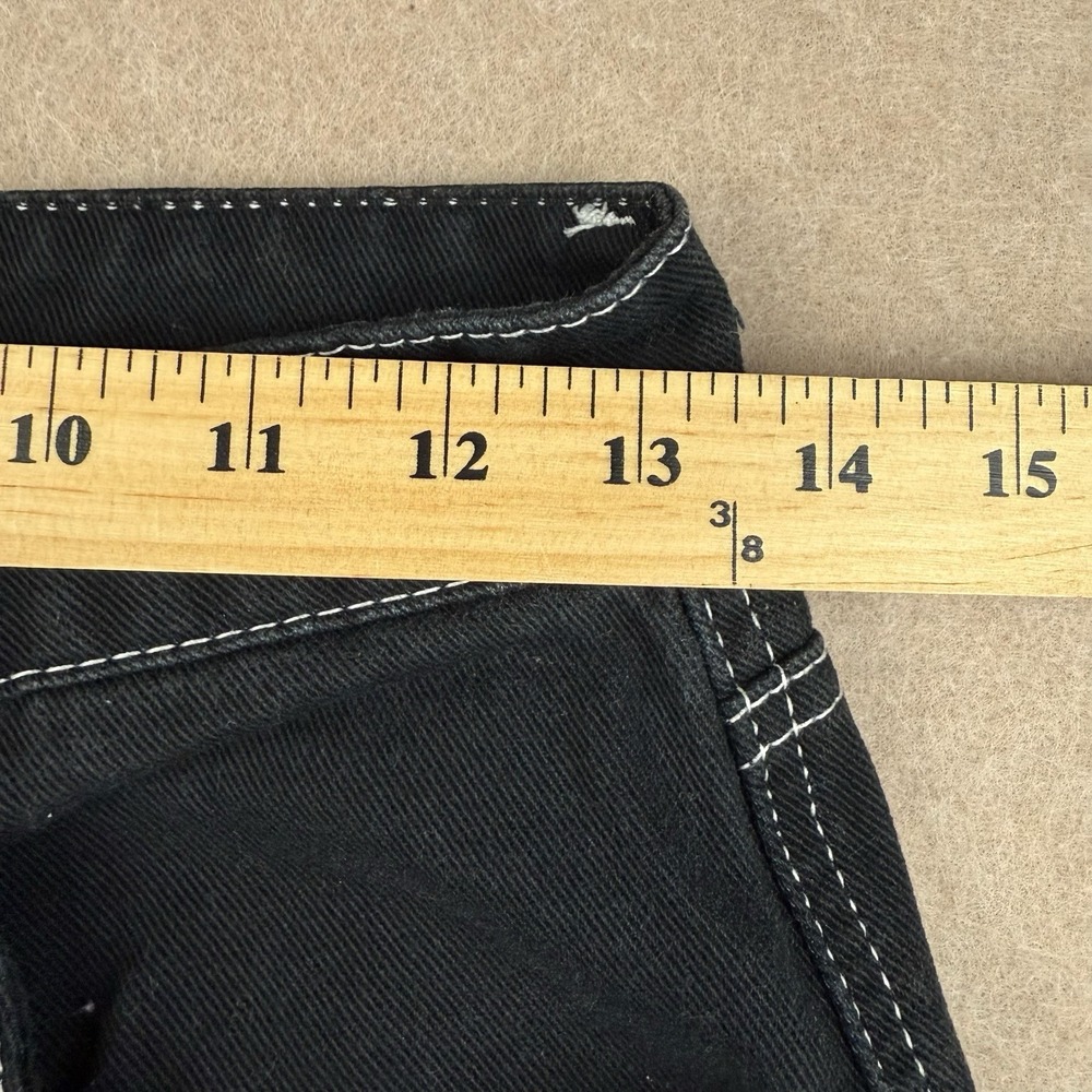 Y2K Empyre Jeans Men's 2 Black Tori Contrast‎ Stitch Carpenter Skater Mid Rise - Picture 8 of 12